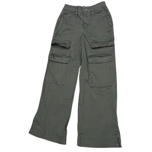 Democracy Olive Green High-Waist Cargo Trousers